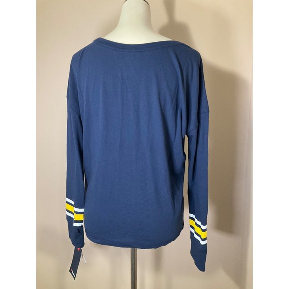 NWT Women's Michigan Wolverines Lightweight Long Sleeve T-Shirt - Navy  Size: Sm - Picture 4 of 13